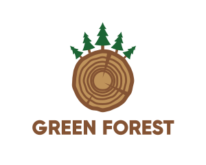 Cedar Pine Wood Forest logo design