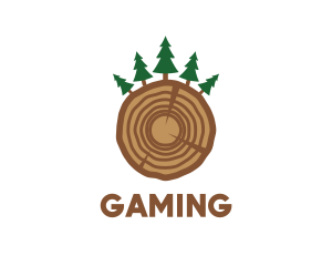 Lumber - Cedar Pine Wood Forest logo design