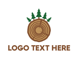 Pine Tree - Cedar Pine Wood Forest logo design