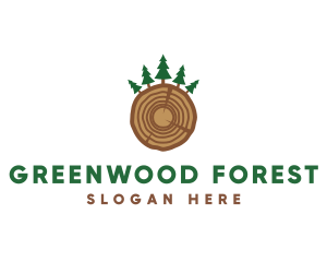 Cedar Pine Wood Forest logo design