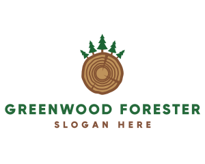 Cedar Pine Wood Forest logo design