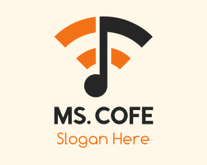 Internet Provider - Wifi Musical Note logo design