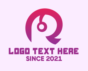 Purple Gradient Streaming Letter R Logo