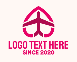 Aircraft - Pink Honeymoon Travel logo design
