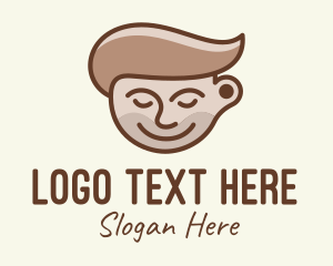 Men - Brown Coffee Barista logo design