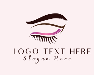 Lady - Eyelash Beauty Cosmetics logo design