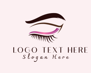 Eyelash Extension - Eyelash Beauty Cosmetics logo design