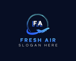 Airplane Swoosh Trip logo design