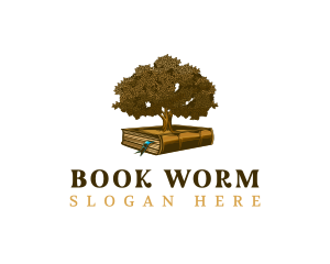 Book - Tree Book Wisdom logo design