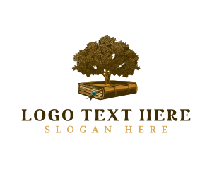 Book - Tree Book Wisdom logo design