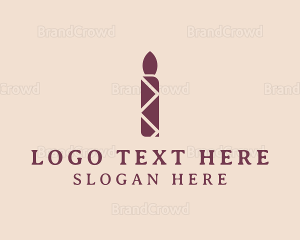 Wax Candle Letter I Logo