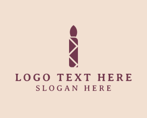 Light - Wax Candle Letter I logo design