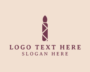 Wax Candle Letter I Logo