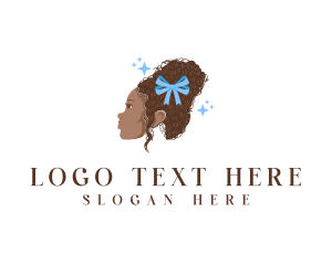 Stylist - Woman Hair Ribbon logo design