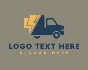 Transportation - Fast Courier Truck logo design