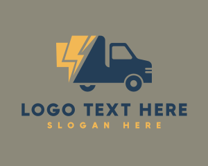 Heavy Duty - Fast Courier Truck logo design