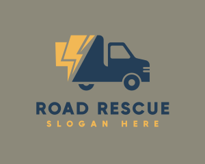 Towing - Fast Courier Truck logo design