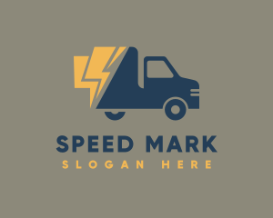 Fast Courier Truck logo design