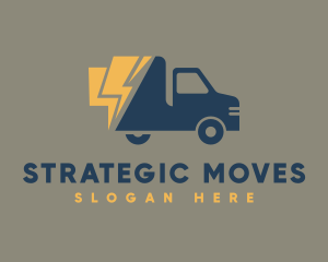 Fast Courier Truck logo design