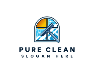 Window Cleaning Maintenance logo design