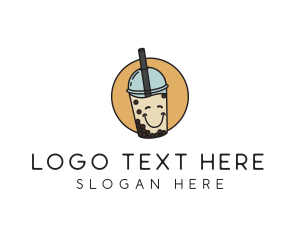 Tea - Happy Milk Bubble Tea logo design