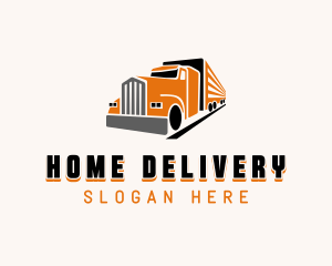 Trailer Truck Logistics logo design