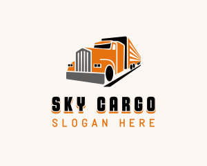 Trailer Truck Logistics logo design