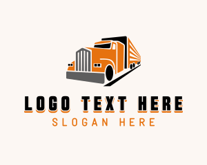 Trucker - Trailer Truck Logistics logo design