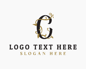 Skincare - Gothic Vine Letter C logo design