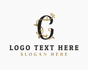 Blogger - Gothic Vine Letter C logo design