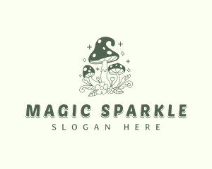 Whimsical Magic Mushroom logo design