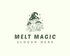 Whimsical Magic Mushroom logo design