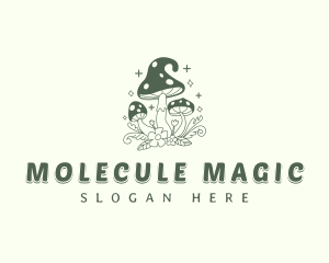 Whimsical Magic Mushroom logo design