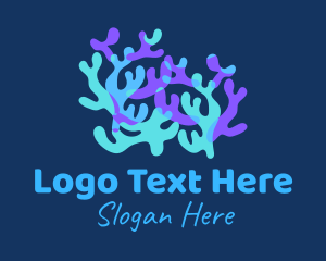 Coral Reef - Colorful Coral Reef logo design