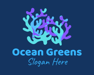 Seaweed - Colorful Coral Reef logo design