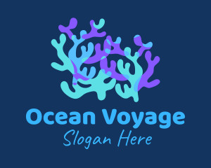 Colorful Coral Reef logo design