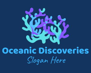 Marine Biologist - Colorful Coral Reef logo design