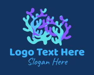 Marine Biologist - Colorful Coral Reef logo design