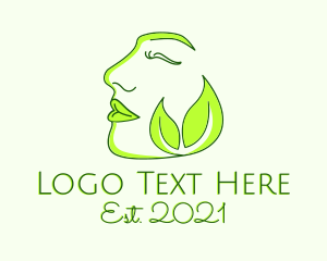 Line Art - Eco Woman Face Spa logo design