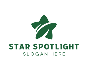 Organic Star Leaf logo design