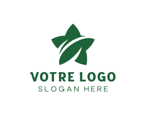 Organic - Organic Star Leaf logo design