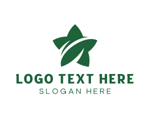 Tea - Organic Star Leaf logo design