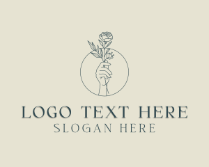 Flower Arrangement - Rose Floral Styling logo design
