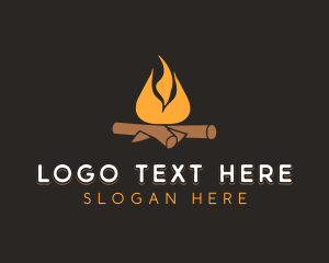 Bonfire Outdoor Flame Logo