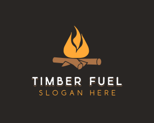 Bonfire Outdoor Flame logo design