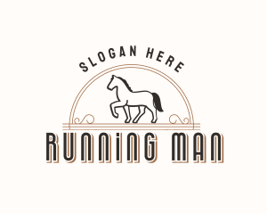 Riding - Trotting Horse Ranch logo design