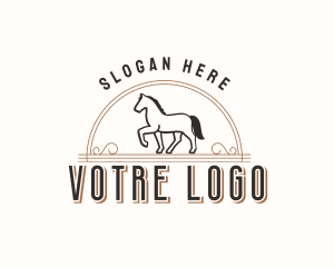 Racing - Trotting Horse Ranch logo design