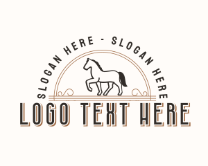 Ranch - Vintage Horse Ranch logo design