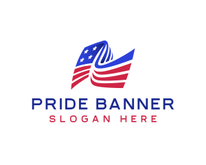 American Patriot Flag  logo design