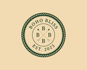 Hipster Arrows Rope Studio logo design